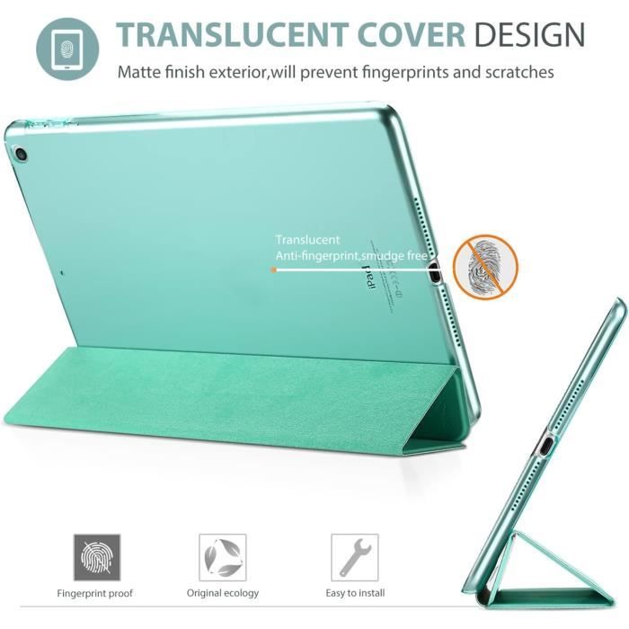 Coque Avec Support Pour IPad 6ème/5ème Génération 9,7" - Étui Protection, Porte-stylet, Fente Carte - Coupe Précise, Couleur Rouge