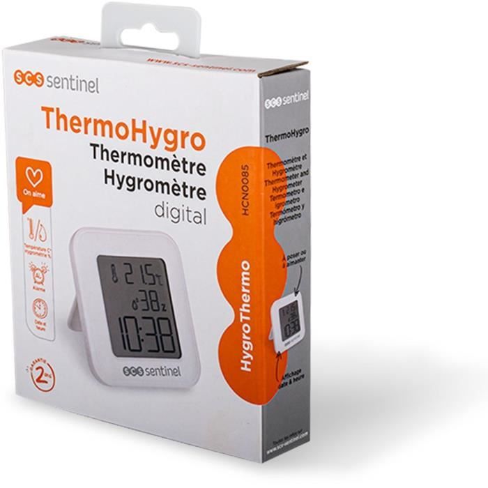 Thermomètre Digital SCS Sentinel - Hygromètre Intérieur, Magnétique, Précision -30°C à 60°C