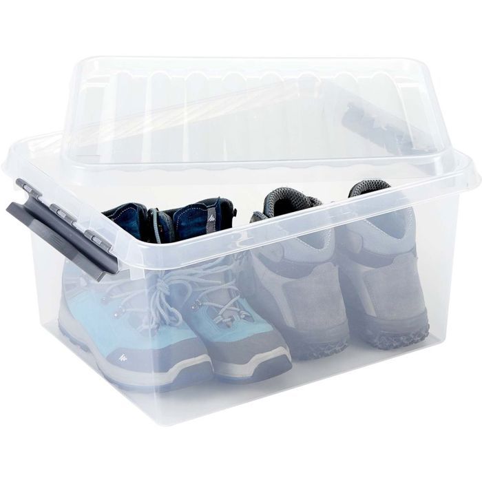 OULII Boîte De Rangement Plastique Transparent 36 Compartiments Avec Séparateurs Amovibles Pour Bijoux Et Petits Objets