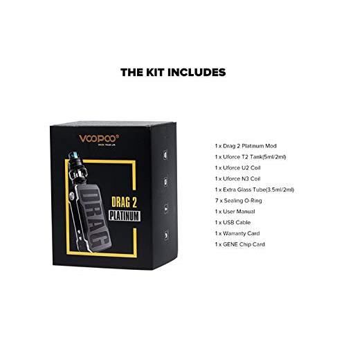 VOOPOO Drag 2 Platinum Edition Kit Cigarette Electronique Kit de dmarrage  5ml (Platine-Feu Nuage) - Cdiscount Au quotidien