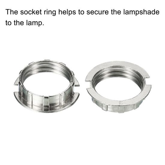 6 Anneaux Adaptateurs G9 Pour Abat-Jour - Bague Lampe Zinc Alliage Blanc