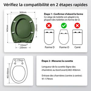 Mareani Abattant Wc. Lunette Toilette Universel Forme O À Fermeture Douce Lente Montage Facile Mareani Abattant Wc. Lunette Toilette Universel Forme O À Fermeture Douce Lente Montage Facile