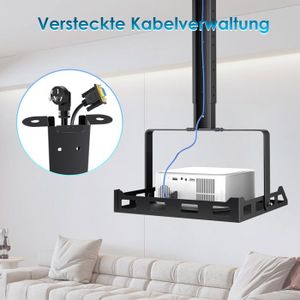 XINLEI Support De Plafond Pour Vidéoprojecteur - Réglable Blanc PR14MINIW Avec 2 Adaptateurs