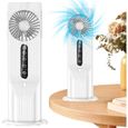 Ventilateur Climatiseur portable avec brumisation et 6 vitesses pour refroidissement efficace bureau chambre Ventilateur(Blanc)