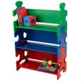 KidKraft - Bibliothèque en bois Puzzle Primaire pour Enfant avec 3 Étagères-0