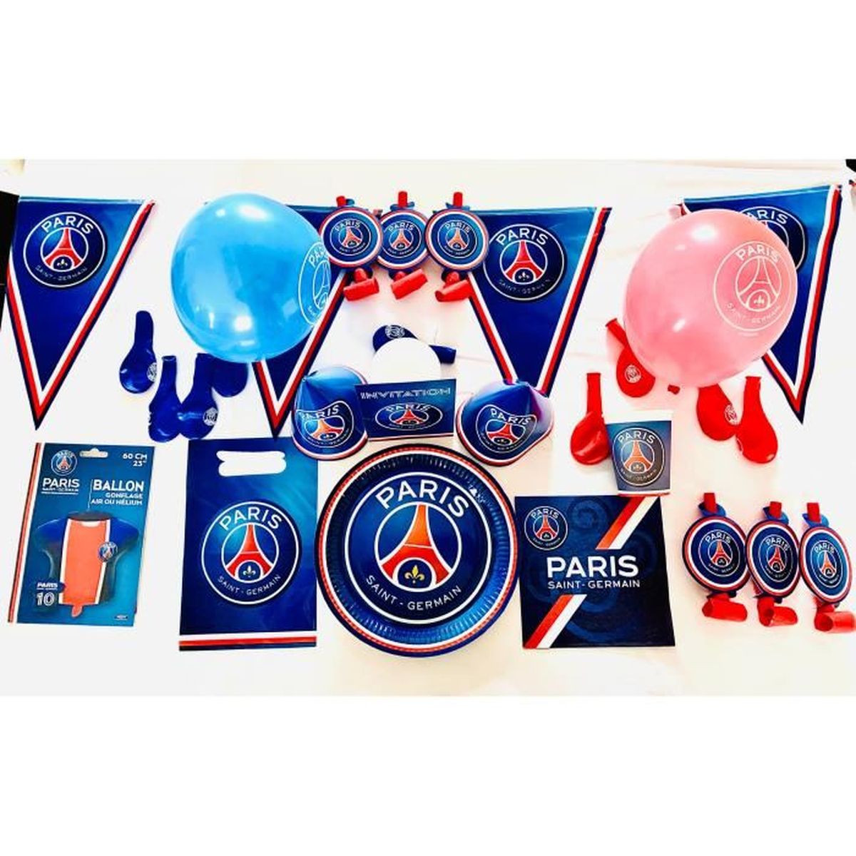 Super Mega Kit Anniversaire Psg Foot 12 Personnes Cdiscount Maison