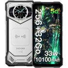 DOOGEE S200 - Smartphone Robuste 5G - 10100mAh - 32Go+256Go - 100MP - 6.72"FHD+ - 120Hz - Android 14 - Double Écran - NFC - Argent
