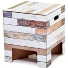 ATYLIA Tabouret design Bois de plage Couleur Marron