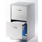 SIMMOB Classeur 2 Tiroirs Pour 50 Dossiers Suspendus 41,4 x 76,4 x 44 cm - Aluminium - L 41.4 x l 44 x H 76.4 cm