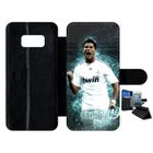 MY-KASE Etui à rabat pour galaxy s8 - cr7 cristiano ronaldo real madrid - simili-cuir - noir