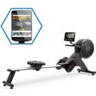 CAPITAL SPORTS Stream M2 Rameur à résistance magnétique 105 cm - 16 niveaux d'entraînement cardio - Rangement vertical - Aluminium