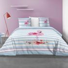 LES ATELIERS DU LINGE Parure de couette FLAMINGO 100% Coton 240x260
