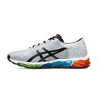 Basket Asics GEL-QUANTUM 360 5 JACQUARD - Gris, Noir, Rouge, Bleu, Vert - Running - Homme