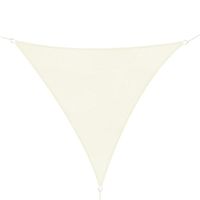 Voile d'ombrage triangulaire OUTSUNNY - Grande Taille 3 x 3 x 3 m - Résistant aux UV - Coloris crème