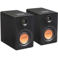 Mitchell Acoustics - uStream One True Wireless Stereo – Paire d'enceintes bibliothèques sans fil HiFi Stéréo Bluetooth. Noir