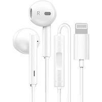 Certifiés Apple Mfi Ecouteurs Intra-Auriculaires Filaire Pour Iphone Lightning Casque Antibruit Stéréo Hifi Avec Micro Et Con[N294]