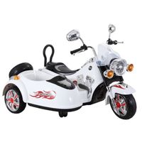 Moto électrique pour enfants Sidecar - AUTREMENT - Blanc - 2 x 45W - 2 sièges