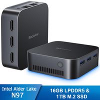 Mini PC - Blackview - MP80 - 16 Go DDR5 - 1 To SSD - Intel Alder Lake N97 3.60 GHz - Noir