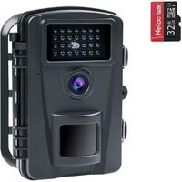 COOLIFE PH700A Caméra de Chasse 28MP 1520P FHD 90° Angle 20m Vision Nocturne 0.2s 940nm LED IP66 Étanche - Noir