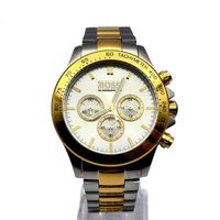 Montre Hugo Boss bracelet or argent pour homme Acier inoxydable luxe Quartz Chronographe Ikon sport imperméable luxueuse HB1512960