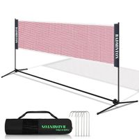 Izrielar Filet de badminton Réglable en hauteur Filet de tennis Portable Largeur 310cm ARRIMAGE FILET DE BADMINTON