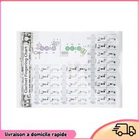 Tableau Des Doigtés De Clarinette - Guide Référence Rapide Débutants Sur Papier Couché Portable