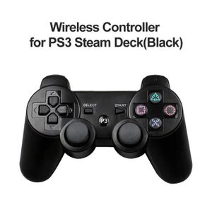 MANETTE JEUX VIDÉO Noir - Manette de jeu sans fil Bluetooth pour Sony Playstation 3, manette PS3, manette de jeu PC super mince,