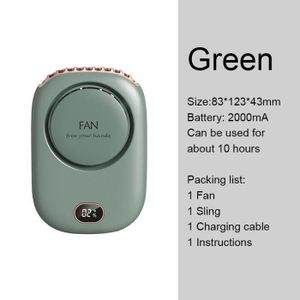 VENTILATEUR B vert - Ventilateur électrique Portable à suspens