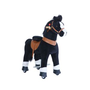 Jouet à cheval bâton - Grand cheval baton Noir Hobby Horse avec licol et  rênes incluses - A3 - Cdiscount