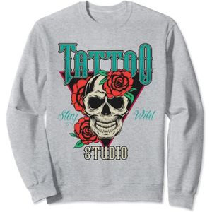 TATOO - BIJOU DE CORPS Atelier de tatouage Tattoo Studio Sweatshirt.[Y411