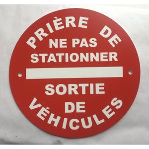 Panneau Sortie de véhicules ne pas stationner - signalétique interd
