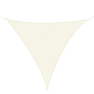 VOILE D'OMBRAGE Voile d'ombrage triangulaire OUTSUNNY - Grande Taille 3 x 3 x 3 m - Résistant aux UV - Coloris crème