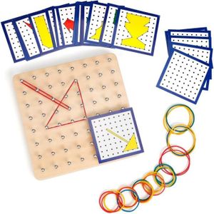 BOÎTE À FORME - GIGOGNE Jouet Montessori Géoboard en Bois Puzzle avec Cart