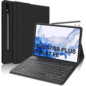 CLAVIER POUR TABLETTE Étui Clavier pour Tablette Samsung S7 Fe- S7+ Plus
