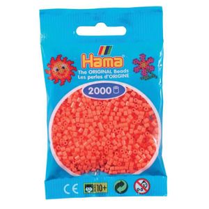 JEU DE PERLE Á REPASSER Perles à repasser mini Hama 501-44 Rouge Pastel - 