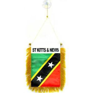 GUIRLANDE NON LUMINEUSE Fanion Saint Kitts et Nevis 15x10cm - kittitien-ne