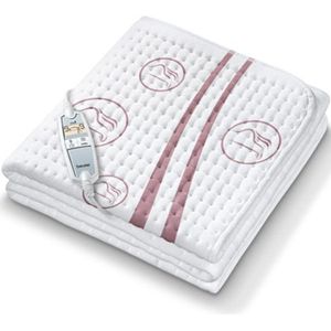 Beurer HD 75 Ocean Couverture chauffante, couverture chauffante douce et douillette avec 6 niveaux de température, lavable en machine, avec arrêt automatique et particulièrement sûre, pétrole