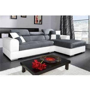 Canapé Angle William Gris Blanc Droit Achat Vente Canapé