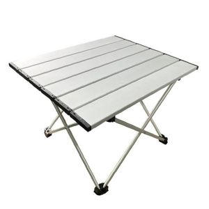 TABLE DE CAMPING Table pliante Table de camping en plein air Portable Mini pique-nique léger pour plage randonnée argent