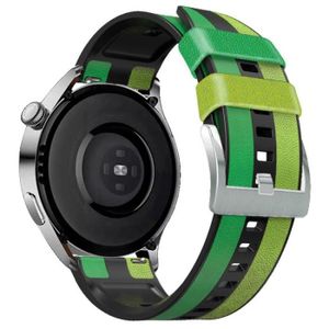 BRACELET MONTRE CONNEC. Pour Haylou Rt - Rt2 - Xiaomi Watch S1 - Samsung Galaxy Watch 3 45Mm Bande 22 Mm 'Épissage Bracelet- Vert - Noir