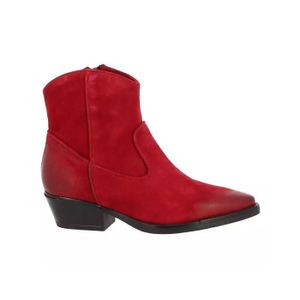 chaussures femme rouge en cuir