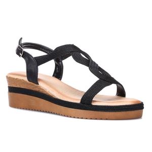 sandales compensées la modeuse