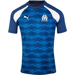 MAILLOT DE FOOTBALL - T-SHIRT DE FOOTBALL - POLO DE FOOTBALL Maillot Om Marseille Avant Match Bleu 2023-2024 Ad