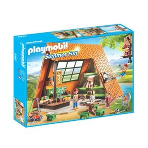 PLAYMOBIL 9527 - Maison de vacances - 7 personnages, 3 animaux, bateau et  voiture inclus