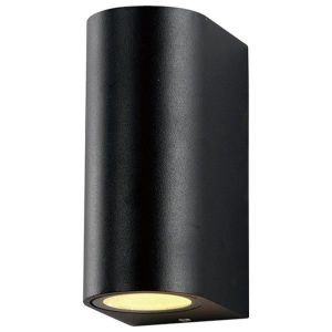 APPLIQUE  Applique Murale Noire LED IP44 - SILAMP - Double F