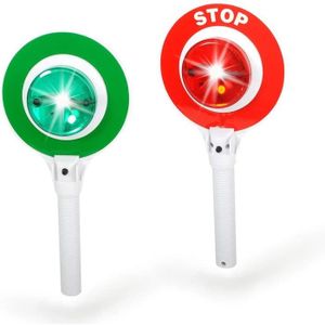 UNIVERS MINIATURE Panneau de signal de police - DICKIE - Stop 24cm - Vert, rouge et blanc - Mixte - A partir de 3 ans