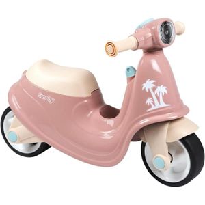 VEHICULE PORTEUR Smoby - Porteur scooter Rose - Coffre à Jouets - Roues silencieuses Dés 2ans