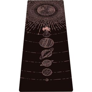 TAPIS DE SOL FITNESS Tapis de Yoga de Voyage Portable - TRAHOO - Modèle W180 - Ultra Fin et Pliable - Antidérapant - Noir - 3mm