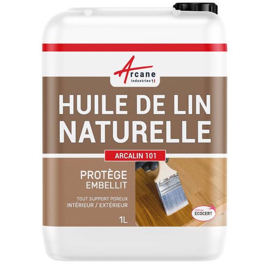 Huile de Lin pour bois intérieur, extérieur : Arcalin 101