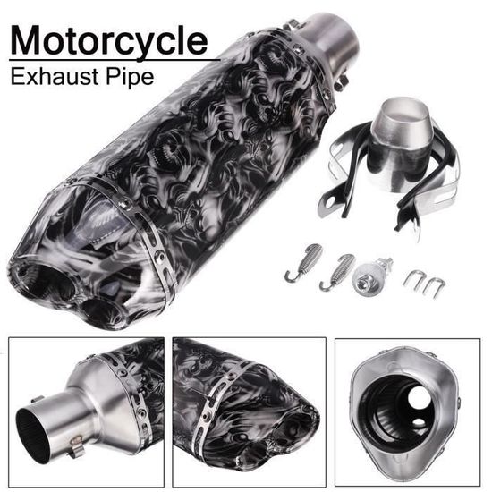 Silencieux DB Killer Pour Moto - 2 Pièces, 35mm - Acier Inoxydable Argent - Réducteur De Bruit D'échappement